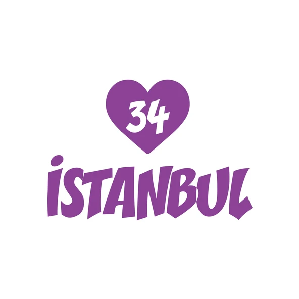 Kalpli 34 İstanbul Araba Sticker 17x17 Cm Mor ürün görseli 1