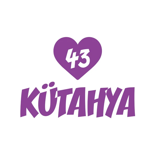 Kalpli 43 Kütahya Araba Sticker 17x17 Cm Mor ürün görseli 1