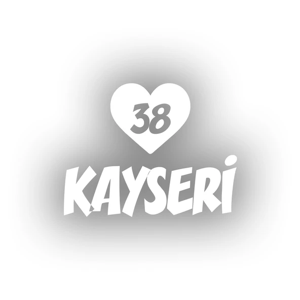 Kalpli 38 Kayseri Araba Sticker 17x17 Cm Beyaz ürün görseli 1