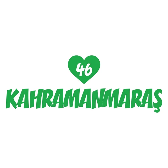 Kalpli 46 Kahramanmaraş Araba Sticker 17x17 Cm Yeşil ürün görseli 1