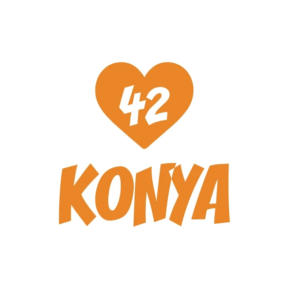 Kalpli 42 Konya Araba Sticker 17x17 Cm Turuncu ürün görseli 1