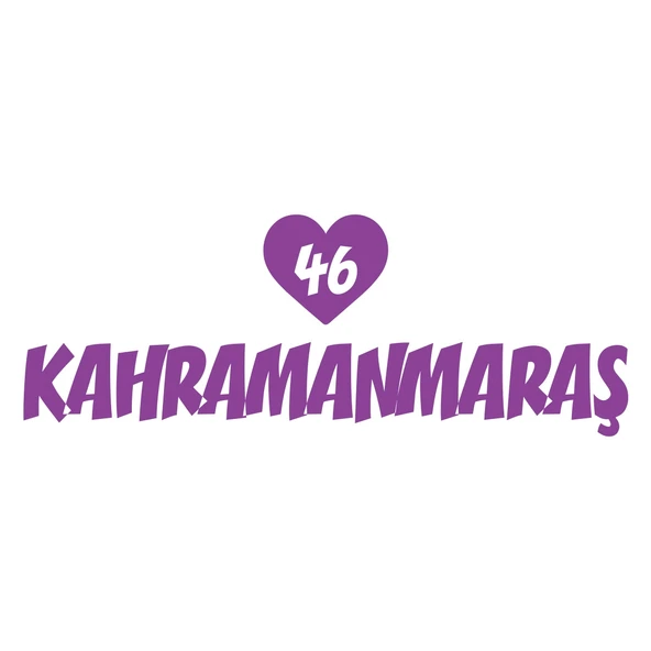 Kalpli 46 Kahramanmaraş Araba Sticker 17x17 Cm Mor ürün görseli 1