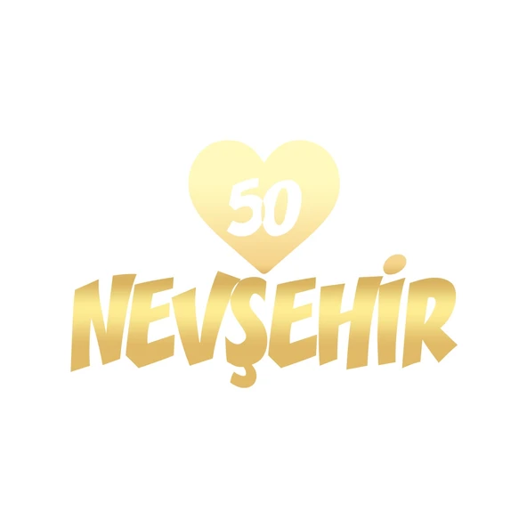 Kalpli 50 Nevşehir Araba Sticker 17x17 Cm Gold ürün görseli 1