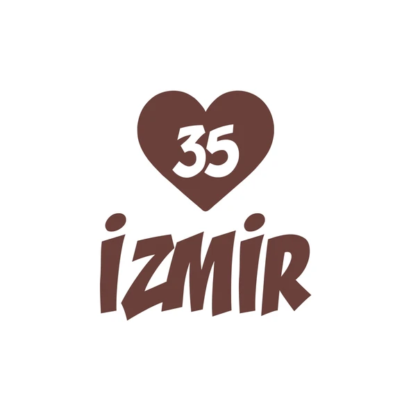Kalpli 35 İzmir Araba Sticker 17x17 Cm Kahverengi ürün görseli 1
