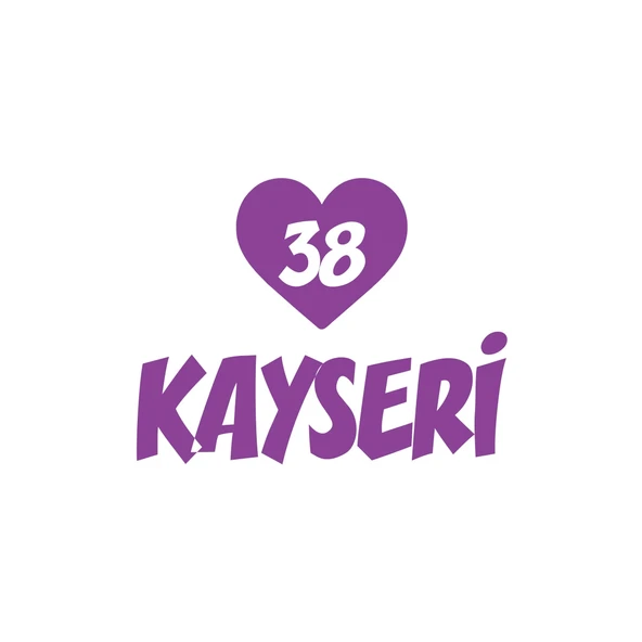 Kalpli 38 Kayseri Araba Sticker 17x17 Cm Mor ürün görseli 1