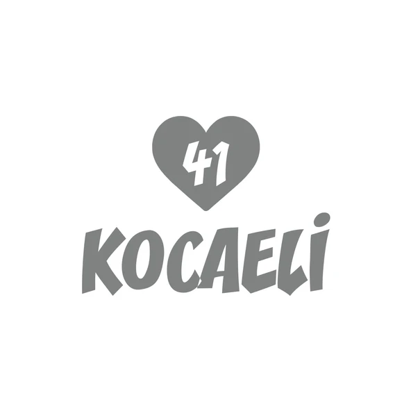 Kalpli 41 Kocaeli Araba Sticker 17x17 Cm Gri ürün görseli 1