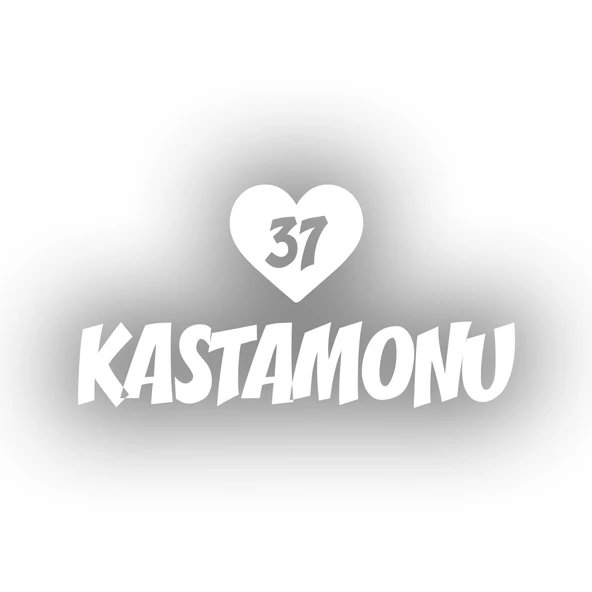 Kalpli 37 Kastamonu Araba Sticker 17x17 Cm Beyaz ürün görseli 1