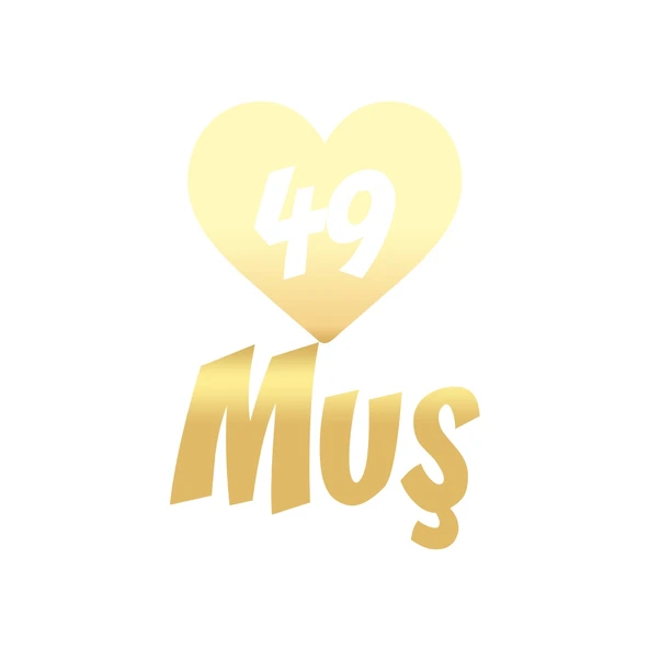Kalpli 49 Muş Araba Sticker 17x17 Cm Gold ürün görseli 1