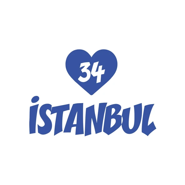 Kalpli 34 İstanbul Araba Sticker 17x17 Cm Mavi ürün görseli 1