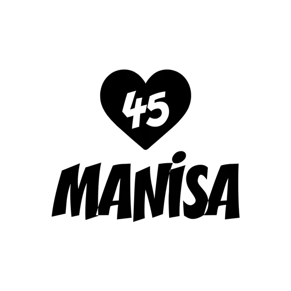 Kalpli 45 Manisa Araba Sticker 17x17 Cm Siyah ürün görseli 1