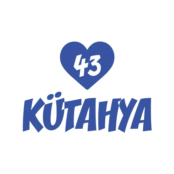 Kalpli 43 Kütahya Araba Sticker 17x17 Cm Mavi ürün görseli 1