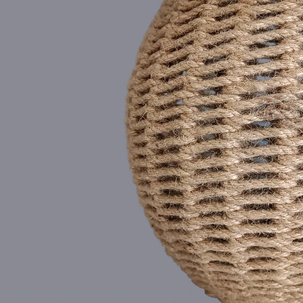 Olera Rattan Hasır Abajur - Resim 3