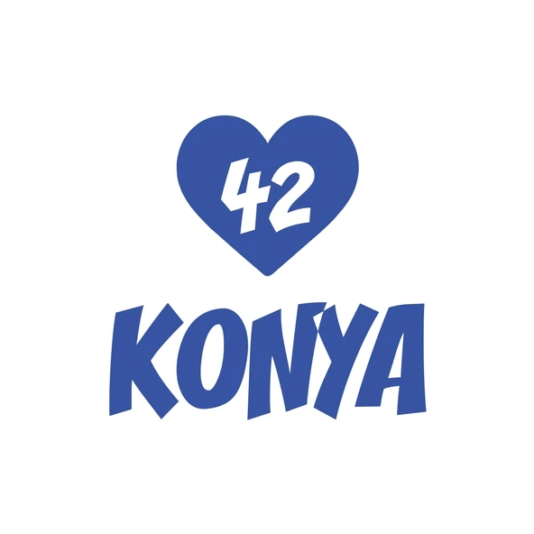 Kalpli 42 Konya Araba Sticker 17x17 Cm Mavi ürün görseli 1