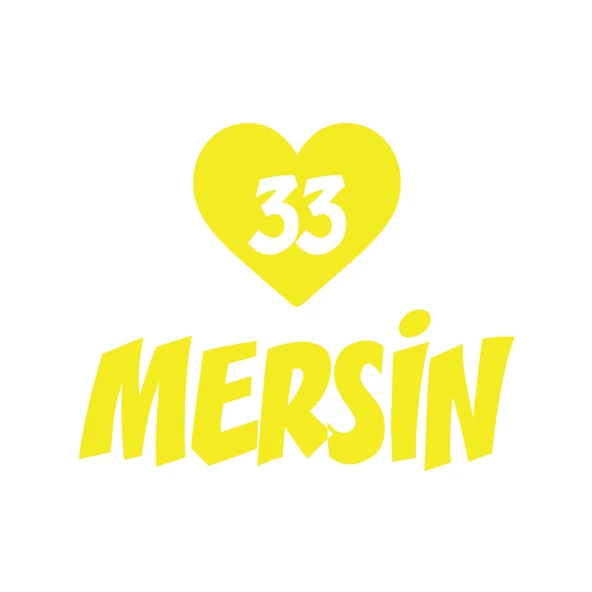 Kalpli 33 Mersin Araba Sticker 17x17 Cm Sarı ürün görseli 1