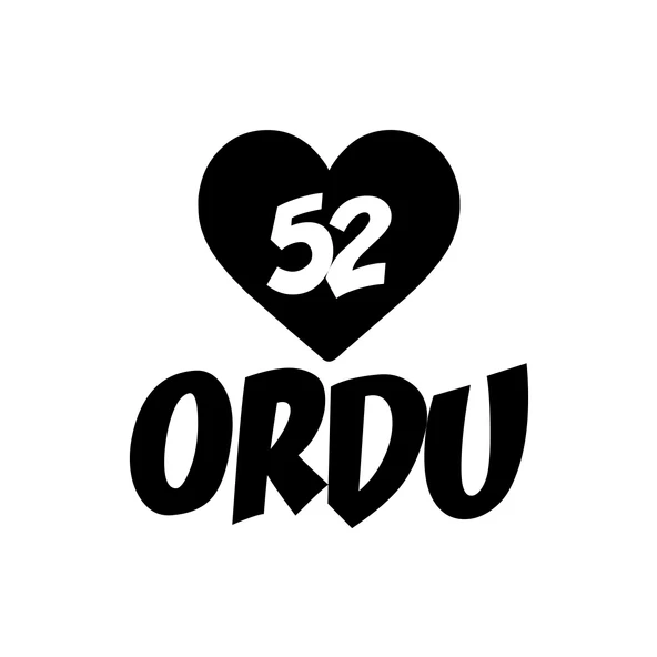 Kalpli 52 Ordu Araba Sticker 17x17 Cm Siyah ürün görseli 1