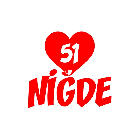 Kalpli 51 Niğde Araba Sticker 17x17 Cm Kırmızı ürün görseli 1