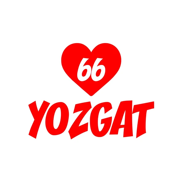 Kalpli 66 Yozgat Araba Sticker 17x17 Cm Kırmızı ürün görseli 1