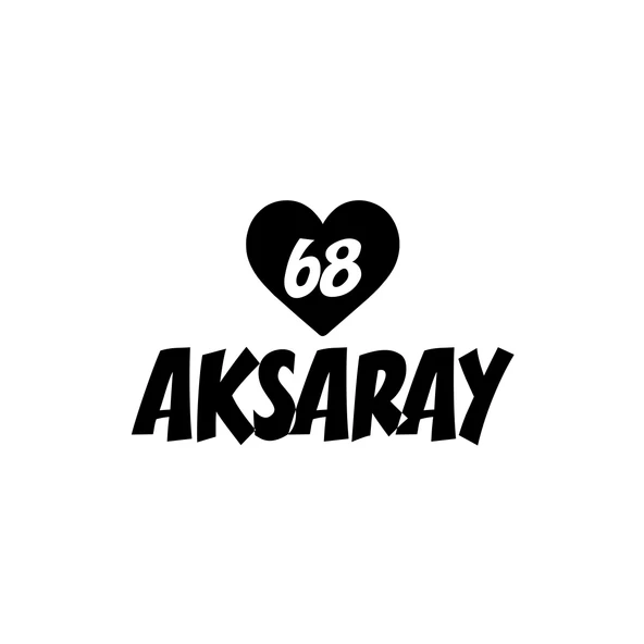 Kalpli 68 Aksaray Araba Sticker 17x17 Cm Siyah ürün görseli 1