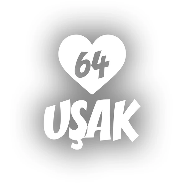 Kalpli 64 Uşak Araba Sticker 17x17 Cm Beyaz ürün görseli 1