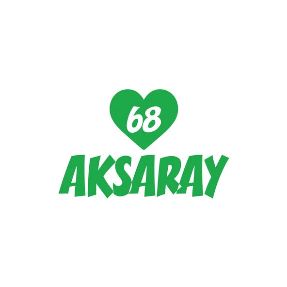 Kalpli 68 Aksaray Araba Sticker 17x17 Cm Yeşil ürün görseli 1