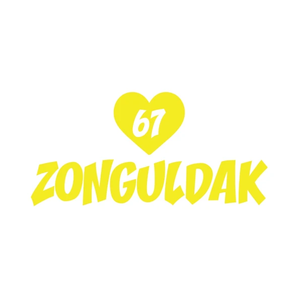 Kalpli 67 Zonguldak Araba Sticker 17x17 Cm Sarı ürün görseli 1