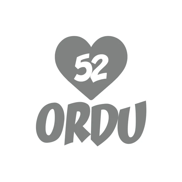 Kalpli 52 Ordu Araba Sticker 17x17 Cm Gri ürün görseli 1
