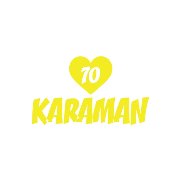 Kalpli 70 Karaman Araba Sticker 17x17 Cm Sarı ürün görseli 1