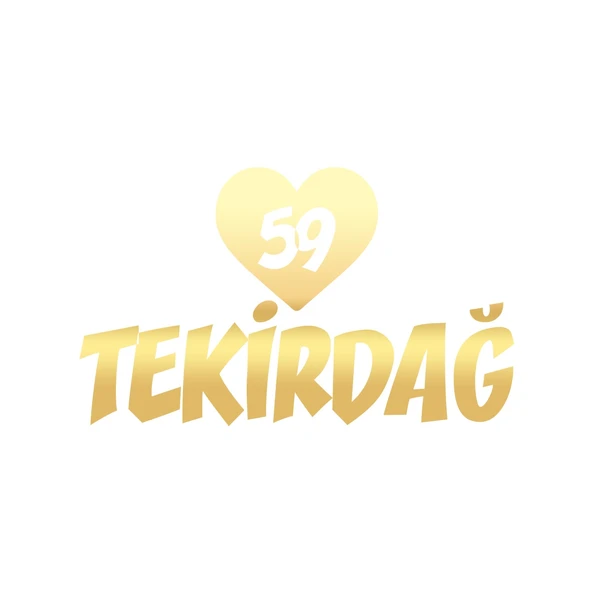 Kalpli 59 Tekirdağ Araba Sticker 17x17 Cm Gold ürün görseli 1