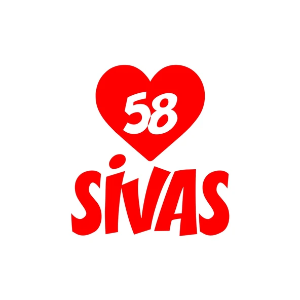 Kalpli 58 Sivas Araba Sticker 17x17 Cm Kırmızı ürün görseli 1