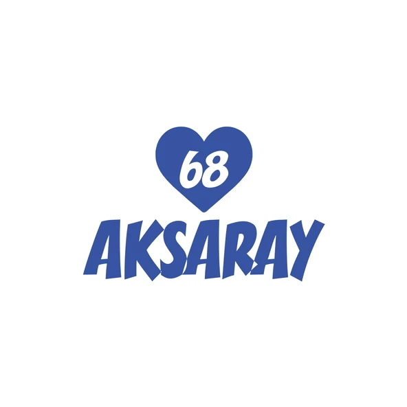 Kalpli 68 Aksaray Araba Sticker 17x17 Cm Mavi ürün görseli 1