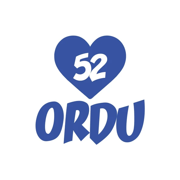 Kalpli 52 Ordu Araba Sticker 17x17 Cm Mavi ürün görseli 1