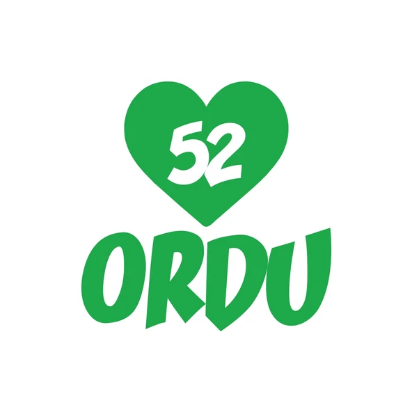 Kalpli 52 Ordu Araba Sticker 17x17 Cm Yeşil ürün görseli 1