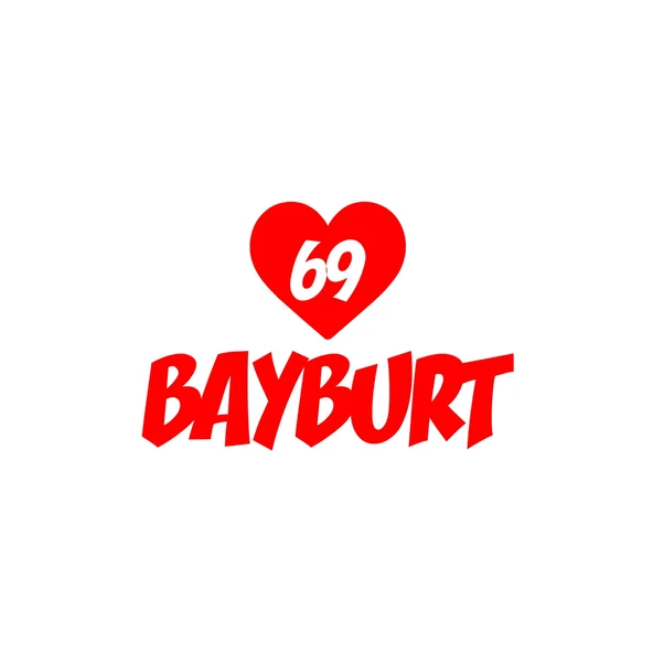 Kalpli 69 Bayburt Araba Sticker 17x17 Cm Kırmızı ürün görseli 1