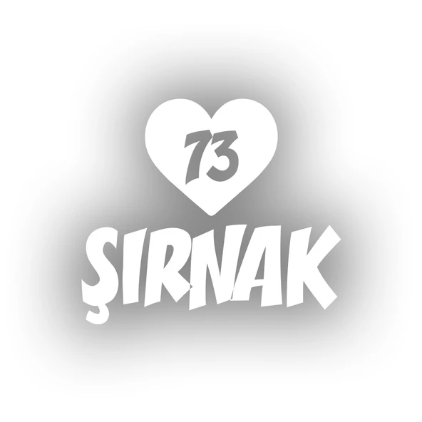 Kalpli 73 Şırnak Araba Sticker 17x17 Cm Beyaz ürün görseli 1