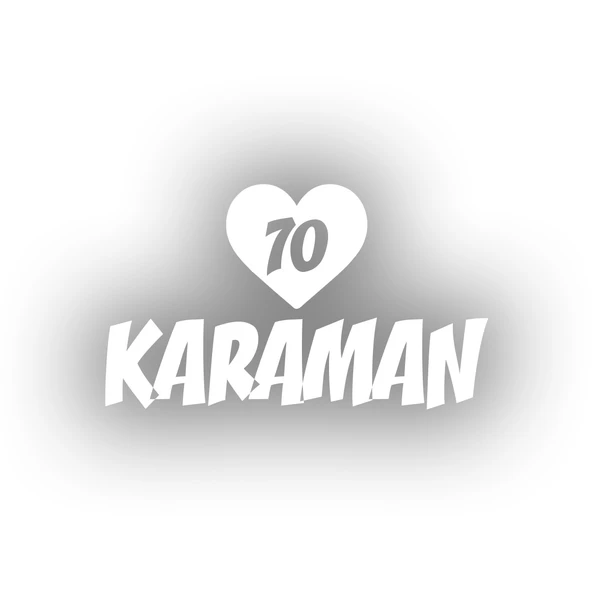Kalpli 70 Karaman Araba Sticker 17x17 Cm Beyaz ürün görseli 1