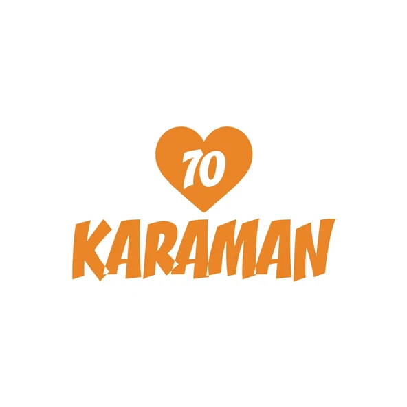 Kalpli 70 Karaman Araba Sticker 17x17 Cm Turuncu ürün görseli 1