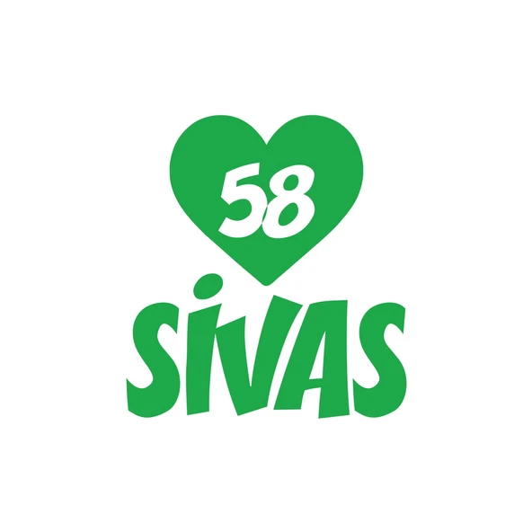 Kalpli 58 Sivas Araba Sticker 17x17 Cm Yeşil ürün görseli 1