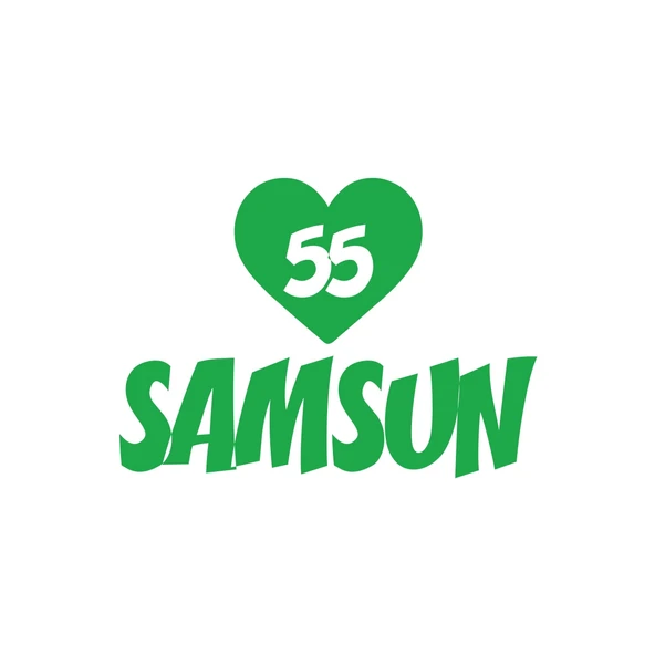 Kalpli 55 Samsun Araba Sticker 17x17 Cm Yeşil ürün görseli 1