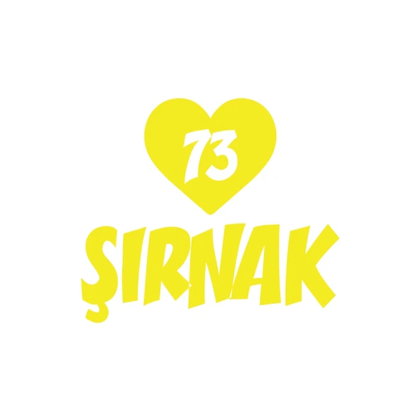 Kalpli 73 Şırnak Araba Sticker 17x17 Cm Sarı ürün görseli 1