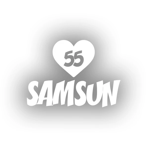 Kalpli 55 Samsun Araba Sticker 17x17 Cm Beyaz ürün görseli 1