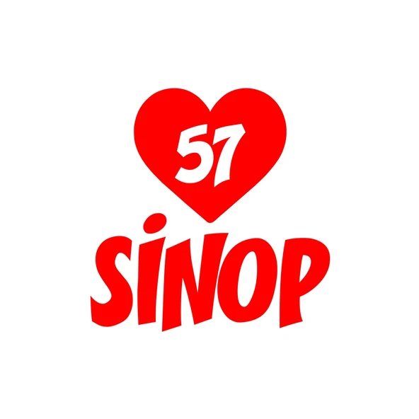 Kalpli 57 Sinop Araba Sticker 17x17 Cm Kırmızı ürün görseli 1