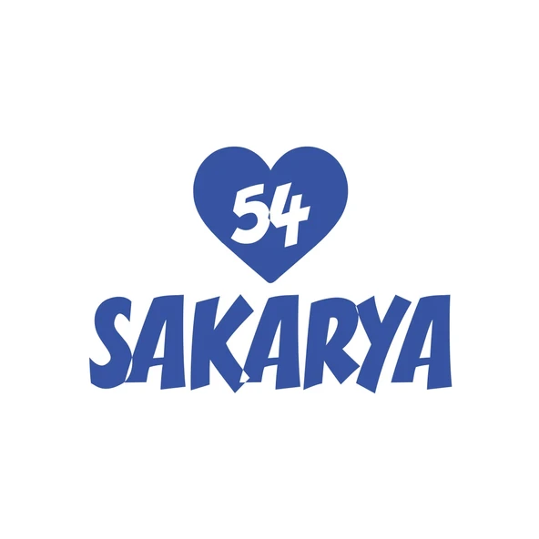 Kalpli 54 Sakarya Araba Sticker 17x17 Cm Mavi ürün görseli 1
