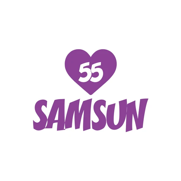 Kalpli 55 Samsun Araba Sticker 17x17 Cm Mor ürün görseli 1