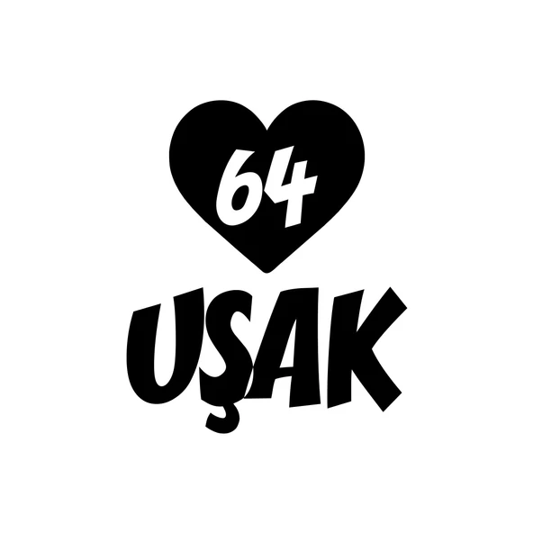Kalpli 64 Uşak Araba Sticker 17x17 Cm Siyah ürün görseli 1