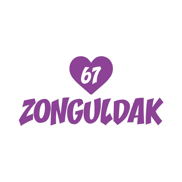 Kalpli 67 Zonguldak Araba Sticker 17x17 Cm Mor ürün görseli 1