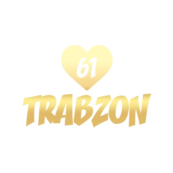 Kalpli 61 Trabzon Araba Sticker 17x17 Cm Gold ürün görseli 1