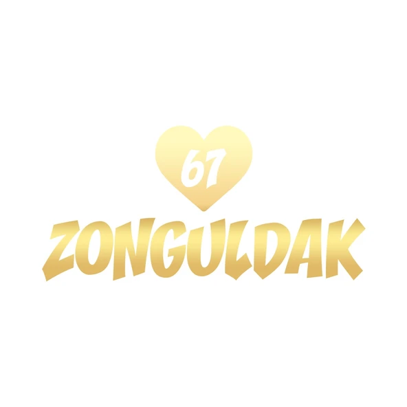 Kalpli 67 Zonguldak Araba Sticker 17x17 Cm Gold ürün görseli 1