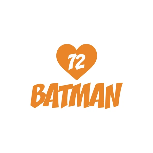Kalpli 72 Batman Araba Sticker 17x17 Cm Turuncu ürün görseli 1