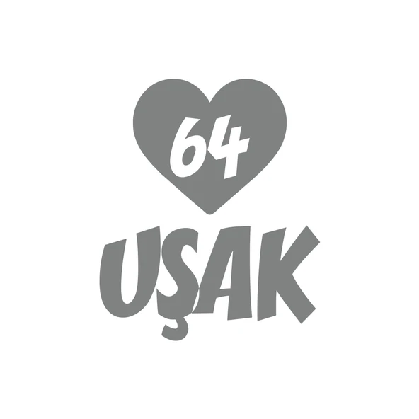 Kalpli 64 Uşak Araba Sticker 17x17 Cm Gri ürün görseli 1