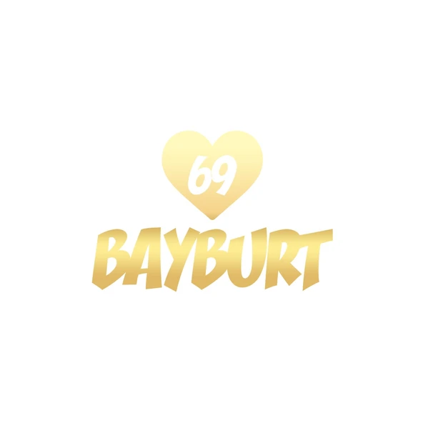 Kalpli 69 Bayburt Araba Sticker 17x17 Cm Gold ürün görseli 1